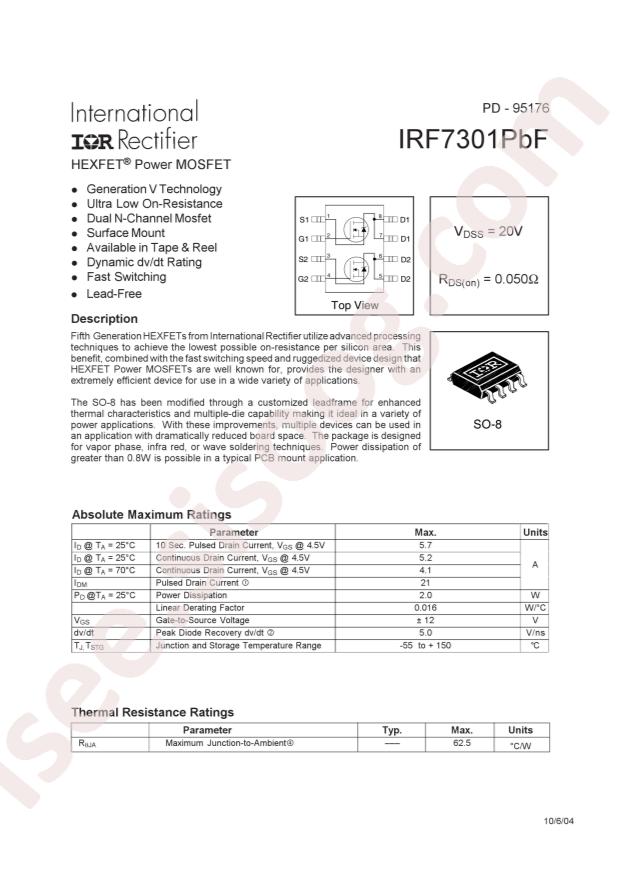 IRF7301TRPBF