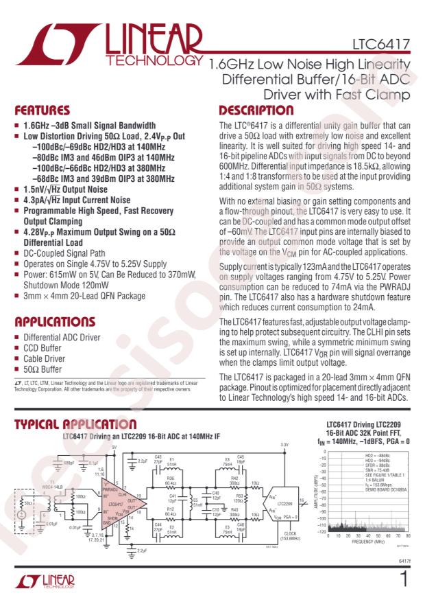 LTC6417CUDC#PBF