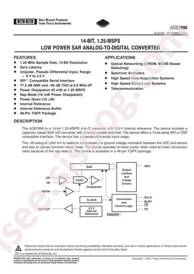 ADS7890IPFBT