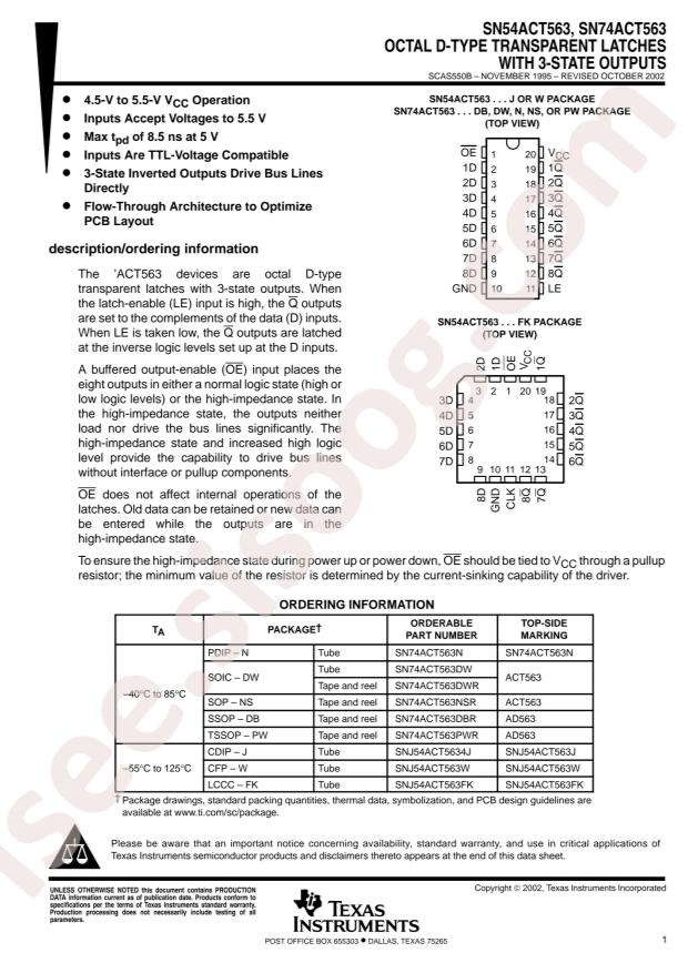 SN74ACT563DWR