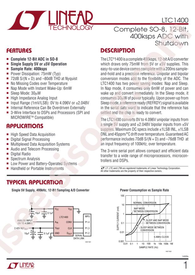LTC1400CS8#PBF