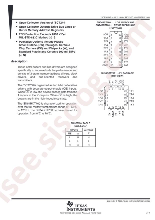 SN74BCT760N
