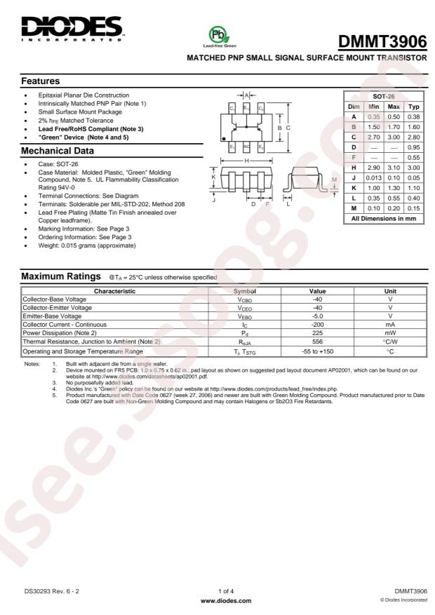 DMMT3906-7-F