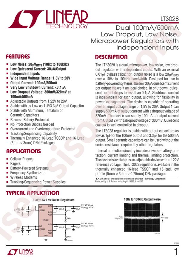 LT3028EFE#PBF