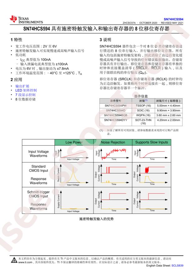 SN74HCS594PWR
