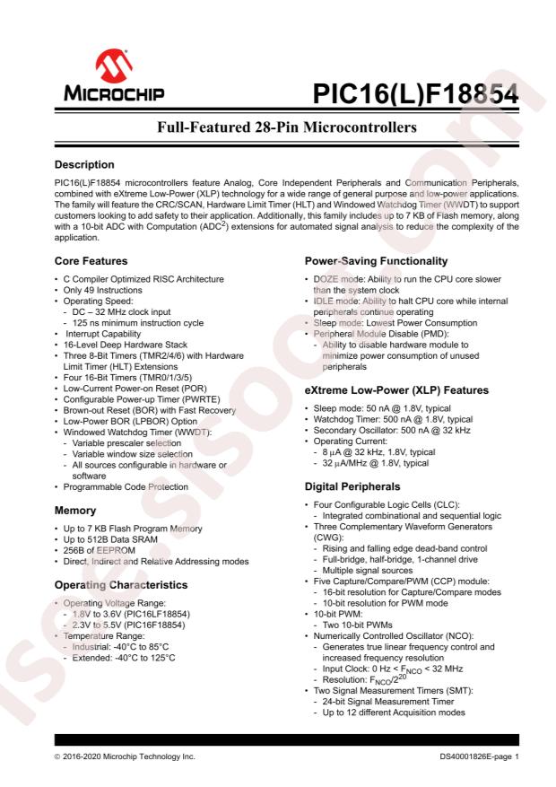 PIC16F18854-I/SO