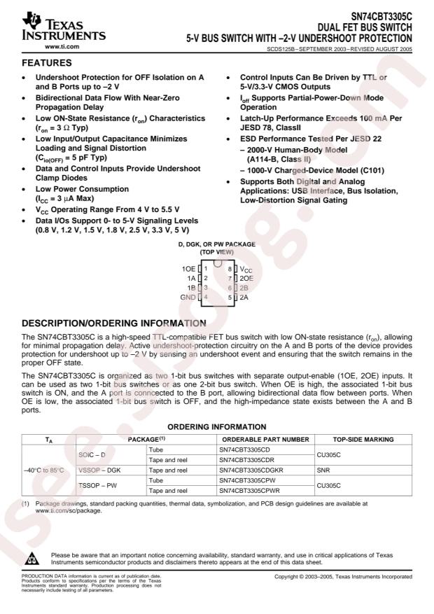 SN74CBT3305CDR