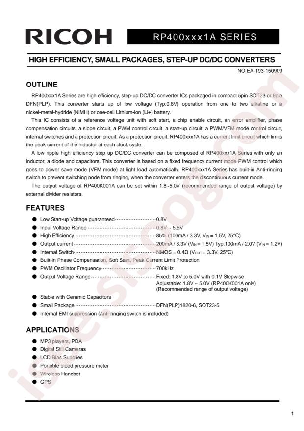 Nisshinbo Micro Devices Inc. RP400K181A-TR