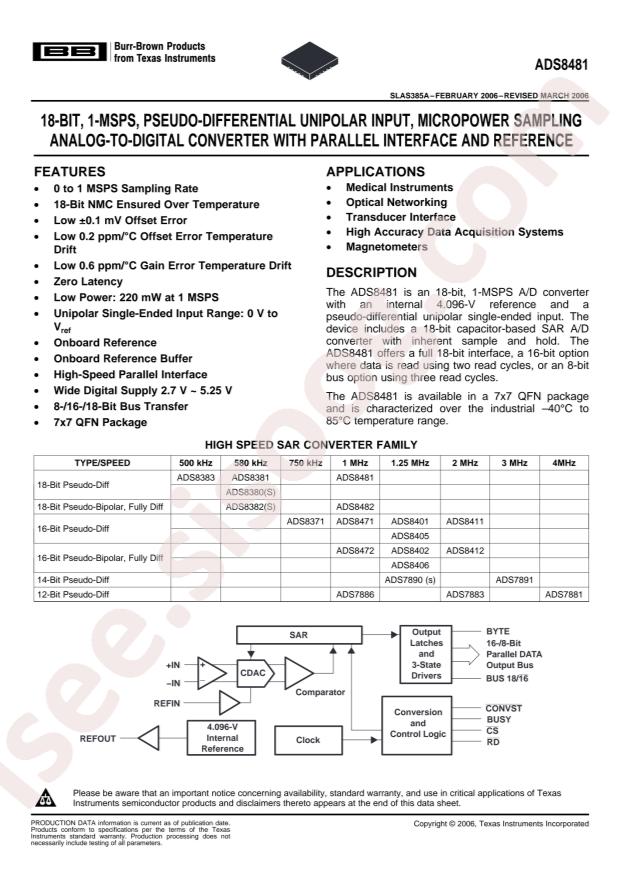 ADS8481IBRGZTG4