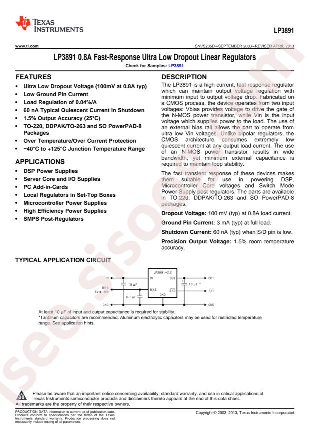 LP3891EMR-1.2/NOPB