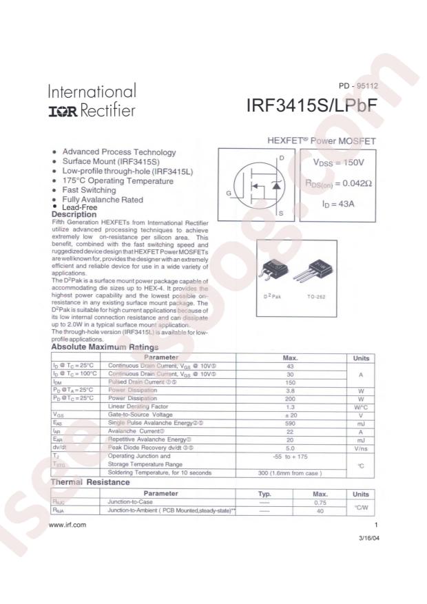 IRF3415STRLPBF