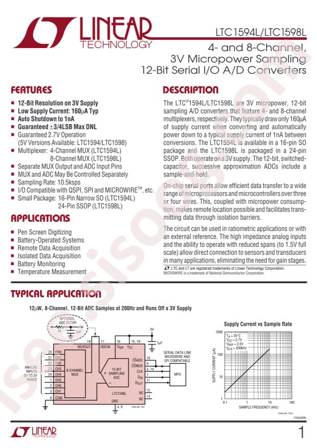 LTC1594LIS#PBF