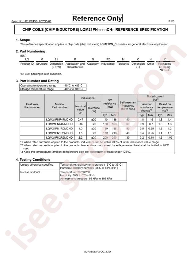 muRata LQM21PN1R0MCHD