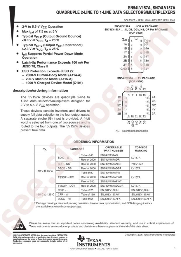 SN74LV157APWR