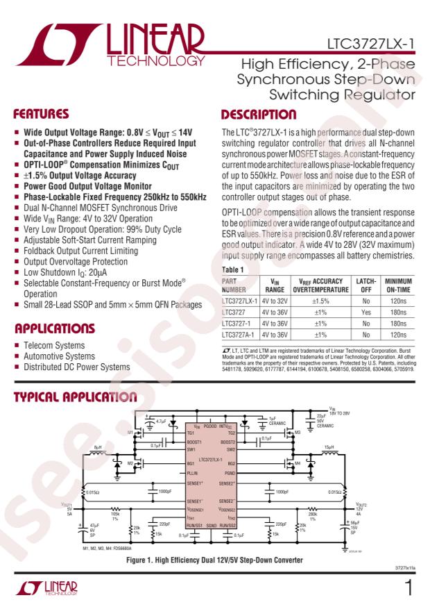 LTC3727LXEG-1#TRPBF