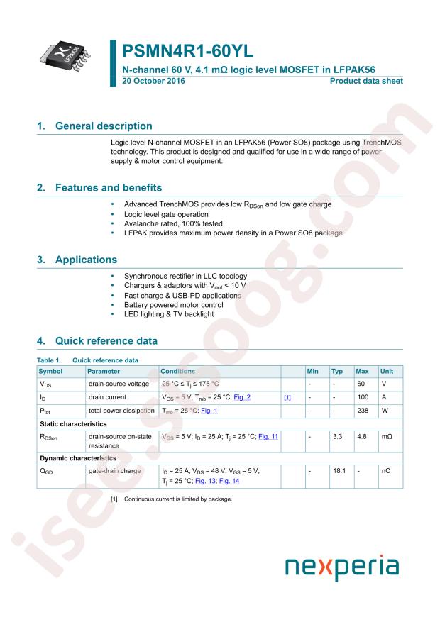 PSMN4R1-60YLX