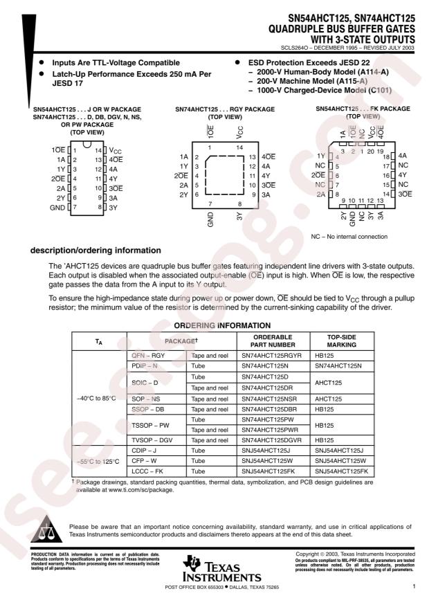 SN74AHCT125N