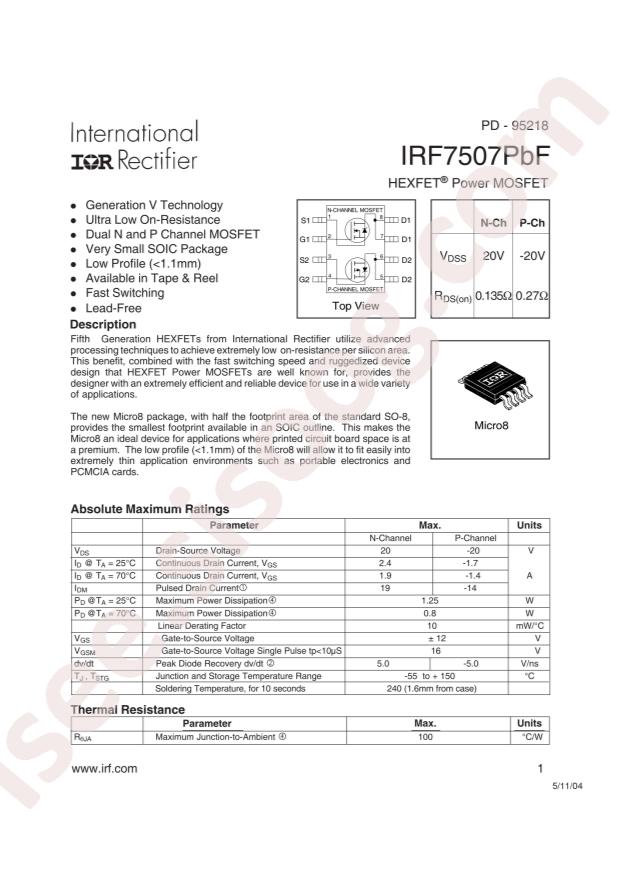 IRF7507TRPBF