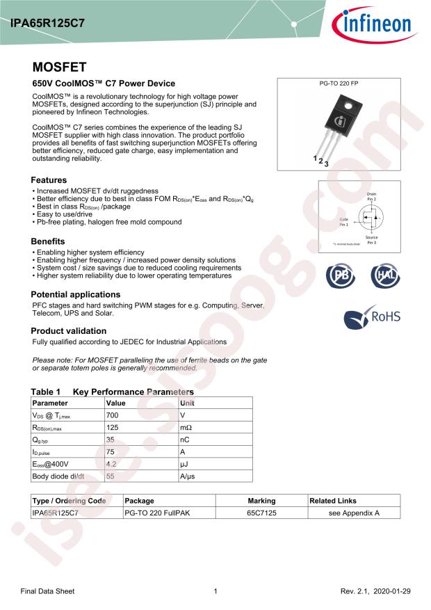 IPA65R125C7