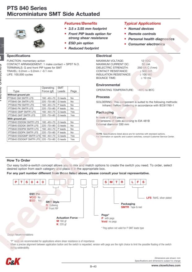 PTS840GKPSMTRLFS