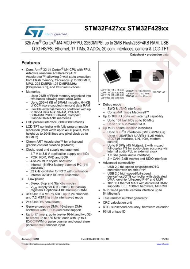 STM32F427ZIT7TR
