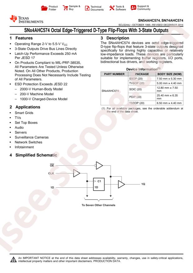 SN74AHC574PW