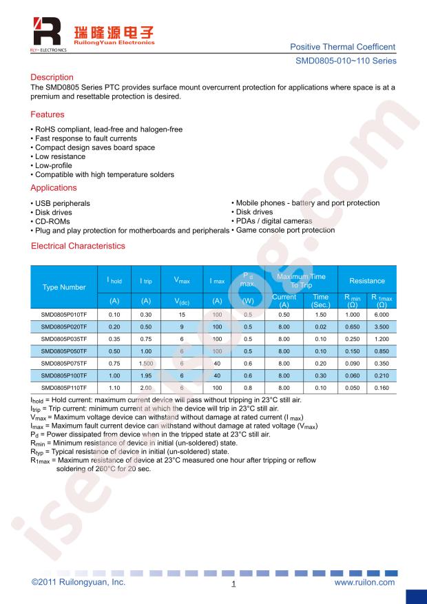 SMD0805P050TF
