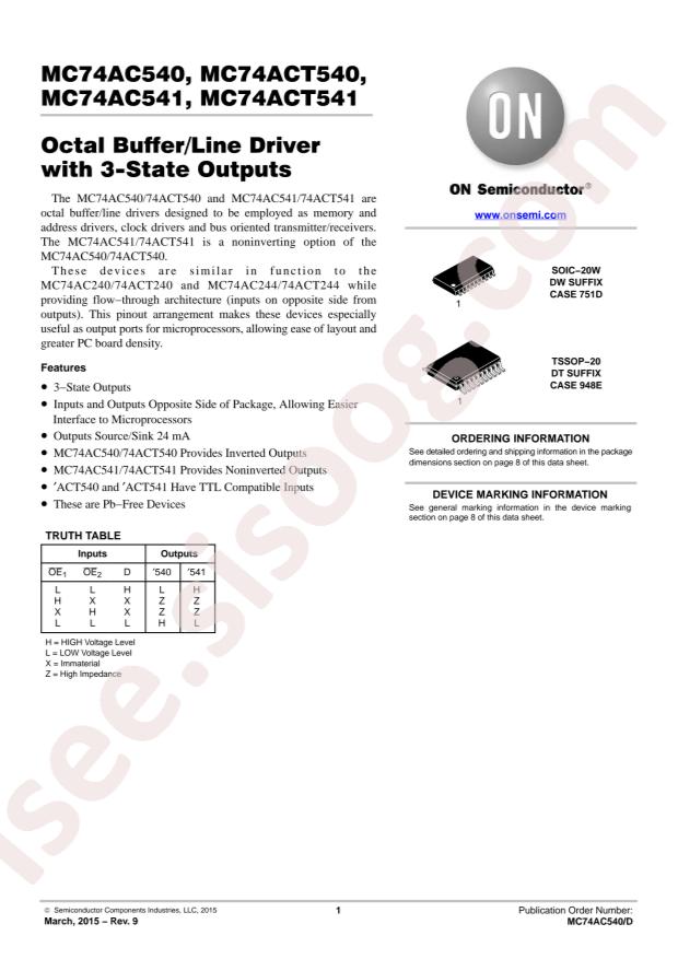 MC74ACT540DWG