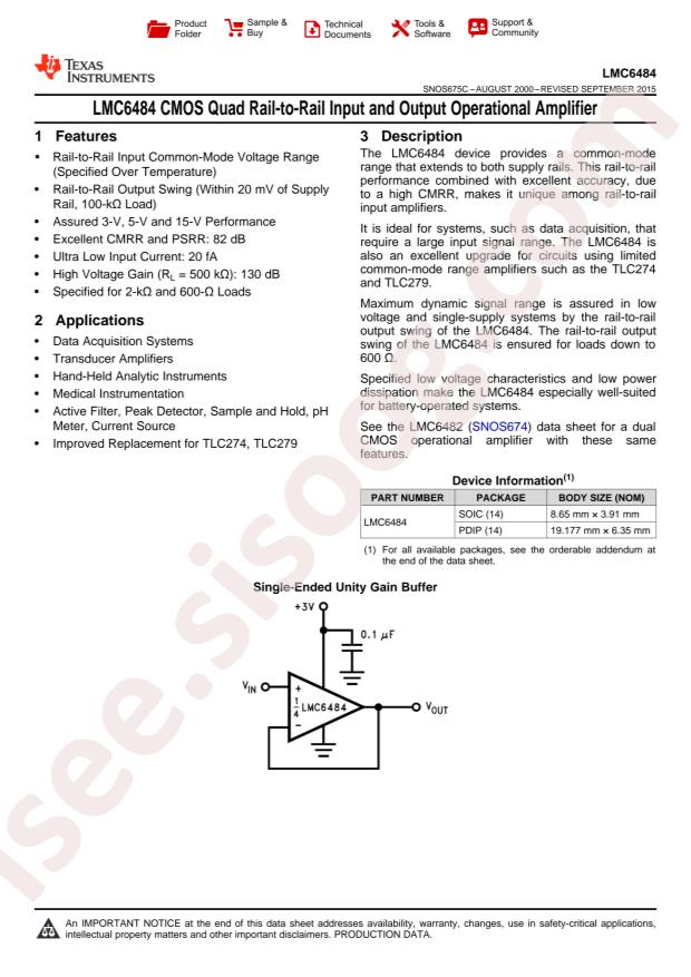 LMC6484IM/NOPB