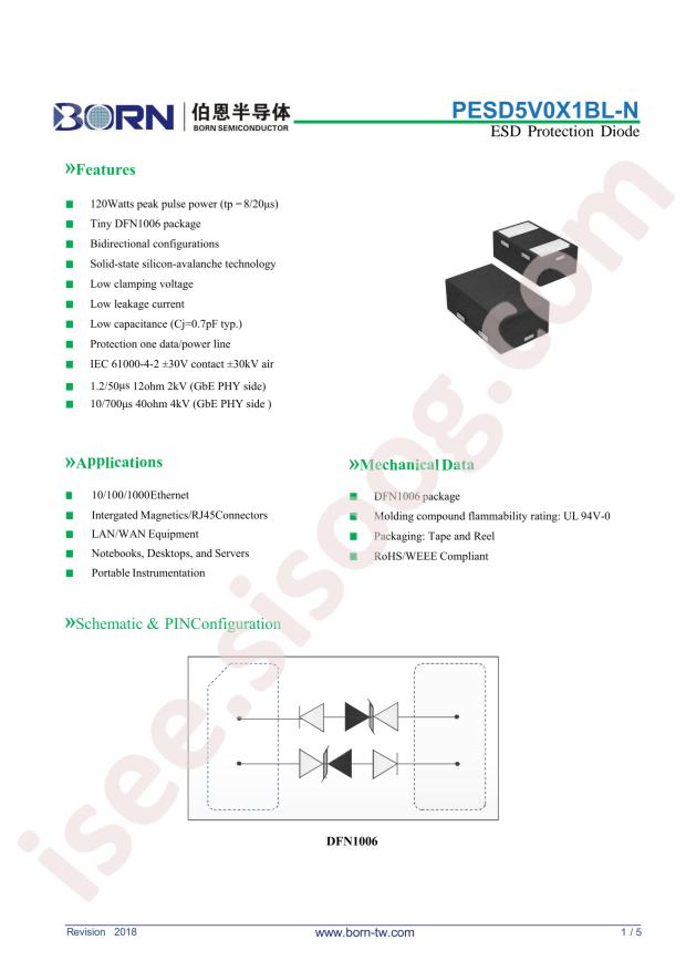 PESD5V0X1BL-N