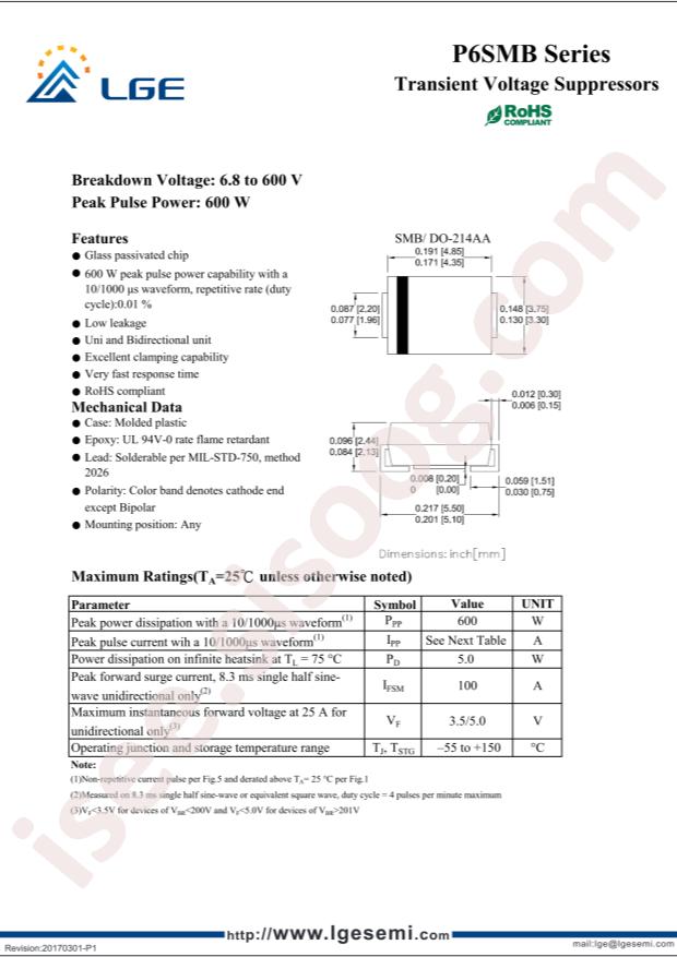 P6SMB220A