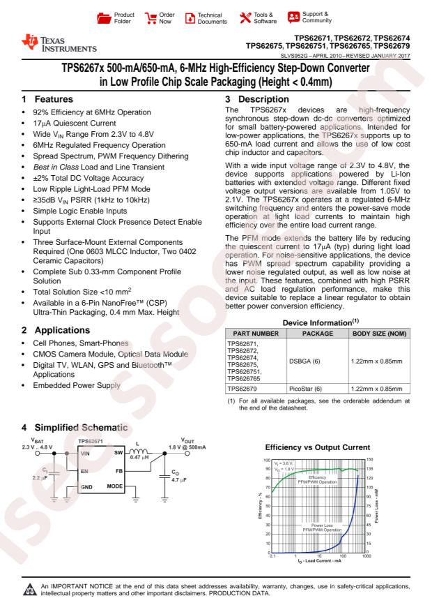 TPS62679ZYFMR