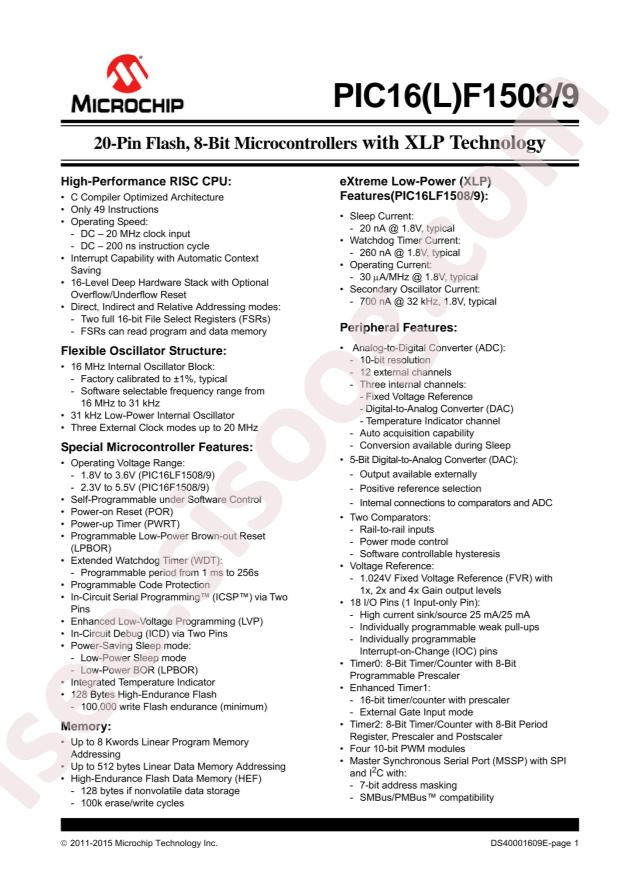 PIC16LF1508-I/ML