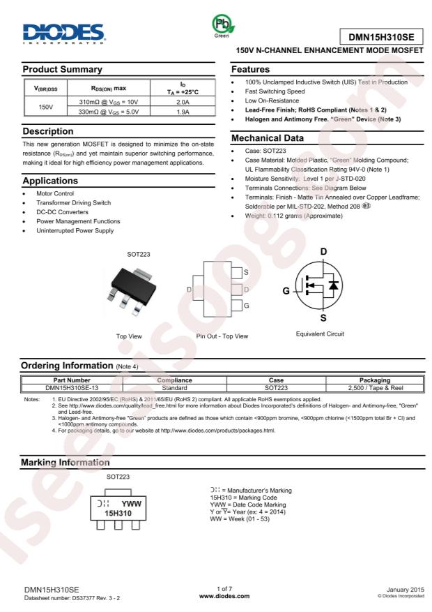 DMN15H310SE-13