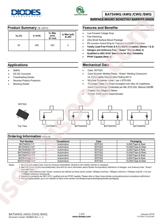 BAT54WQ-7-F