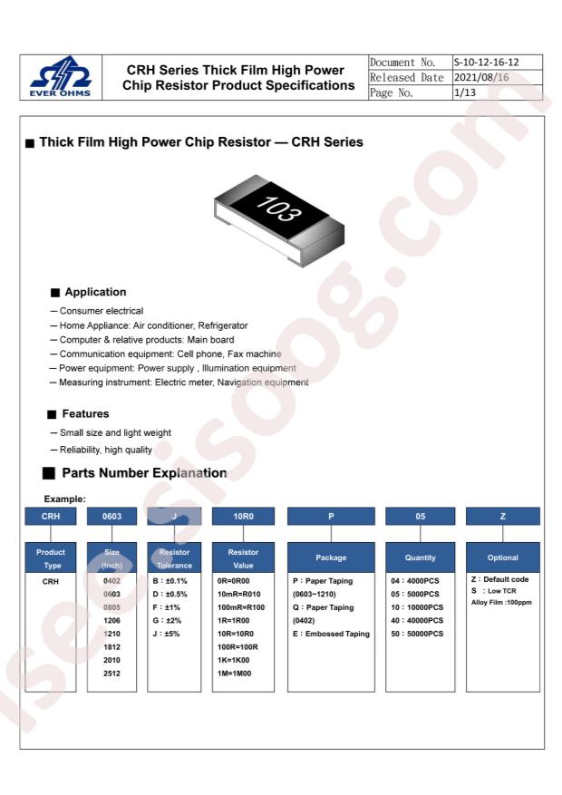 EVER OHMS CRH2512J7R50E04S