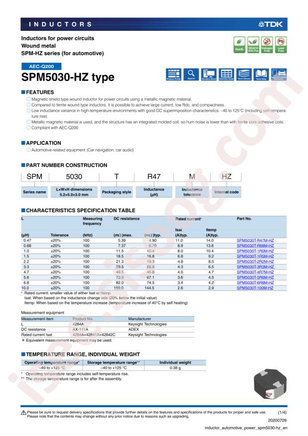 SPM5030T-6R8M-HZ