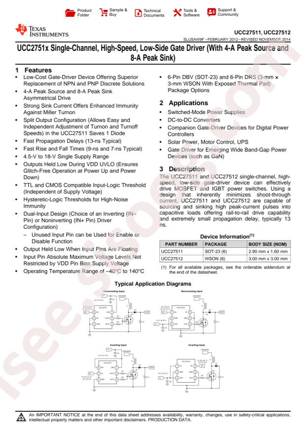 UCC27511DBVR