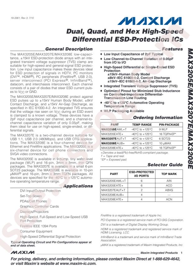 MAX3205EATE+