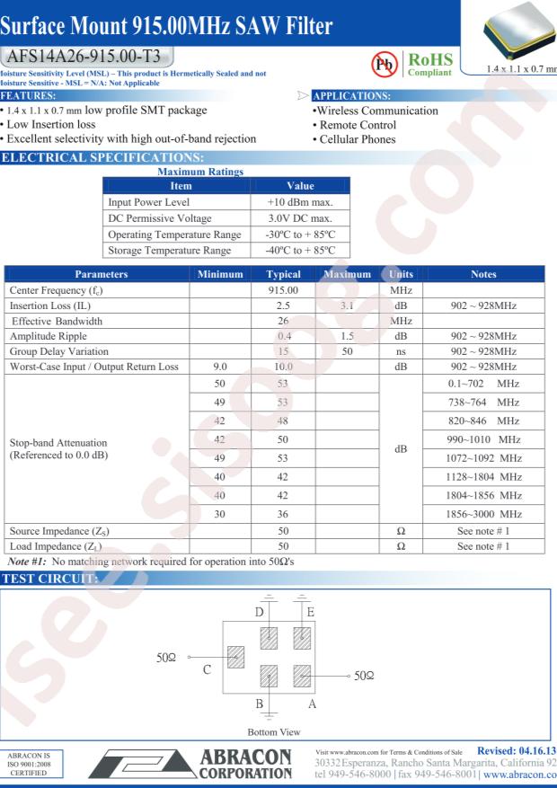 AFS14A26-915.00-T3