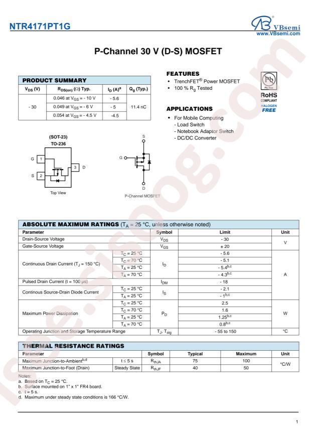 NTR4171PT1G-VB