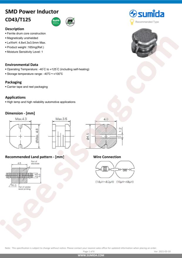 CD43T125NP-180MC