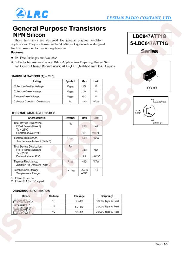 LBC847BTT1G