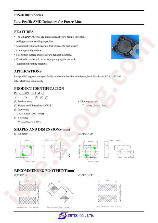 PIS2D10P-100M-T