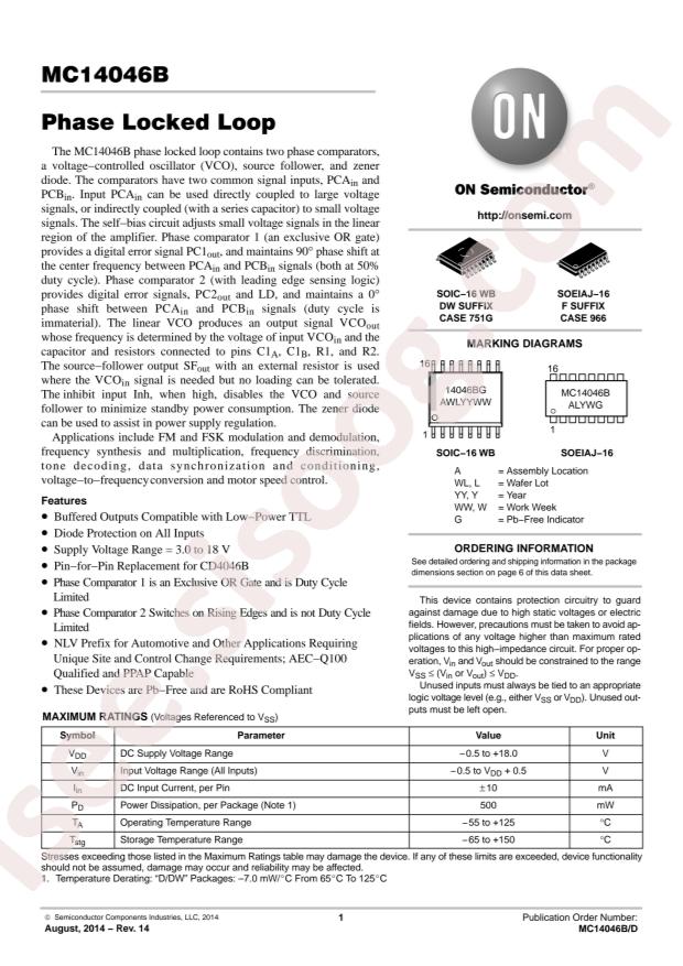 MC14046BDWR2G