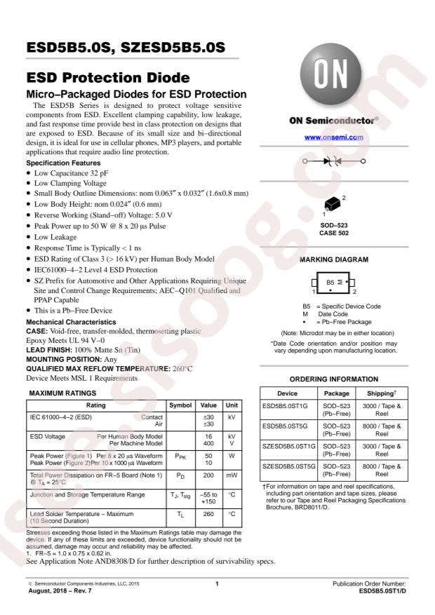ESD5B5.0ST5G
