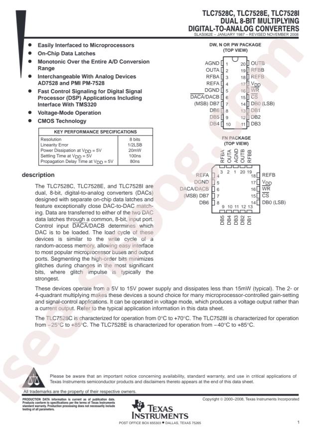 TI TLC7528EDWR