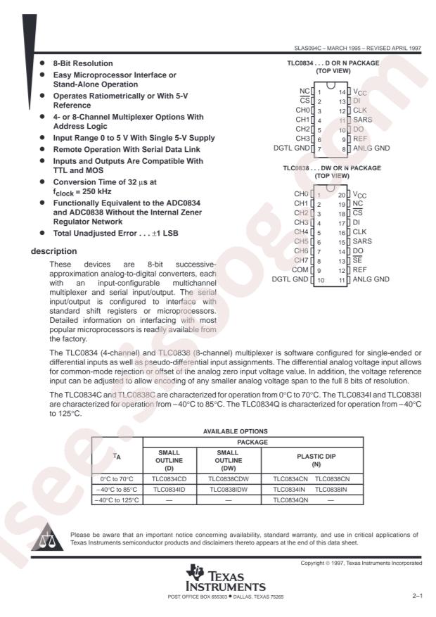 TLC0838IN