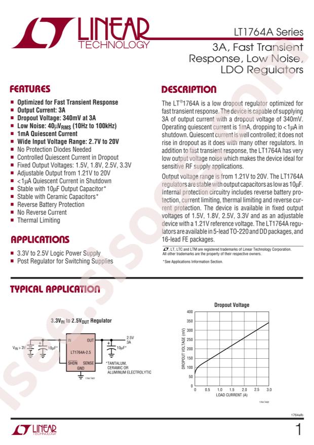 LT1764AEFE#PBF