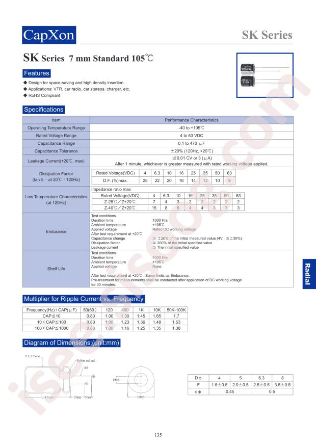 CapXon SK100M050C070A